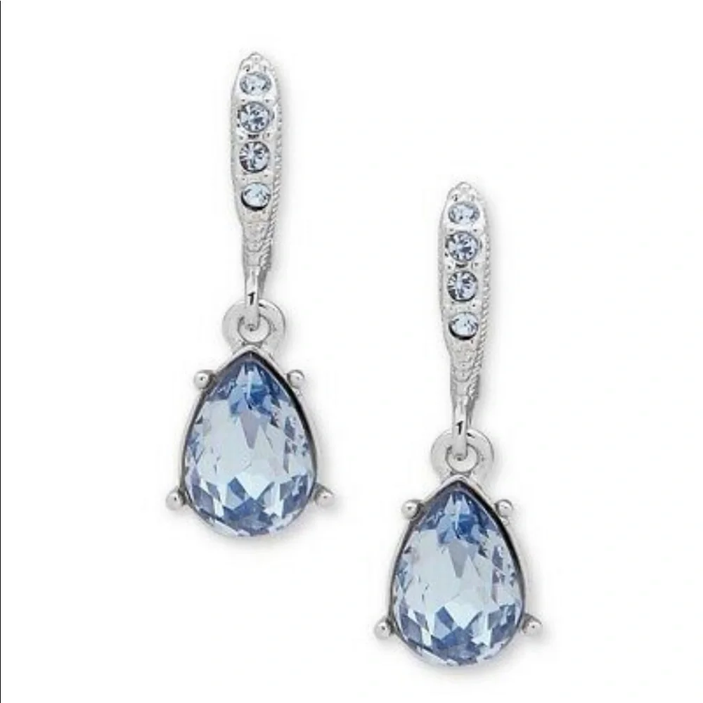 Givenchy Blue Crystal Tear Drop Earring and Necklace Set - Picture 8 of 9